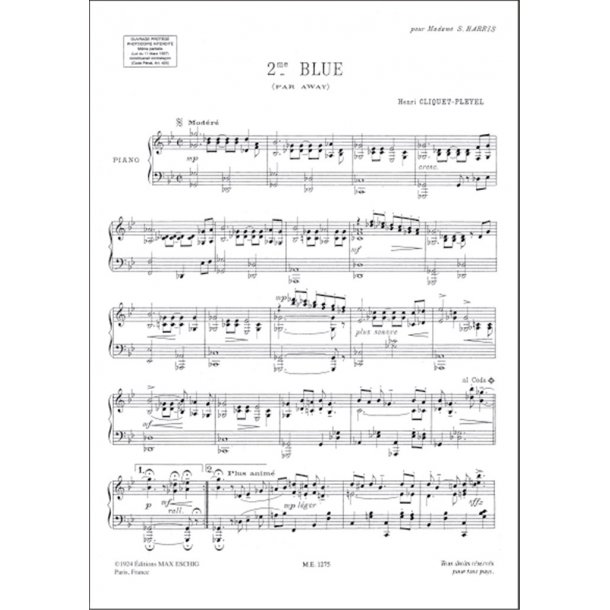 Pleyel 2 Blues N 2 Pno